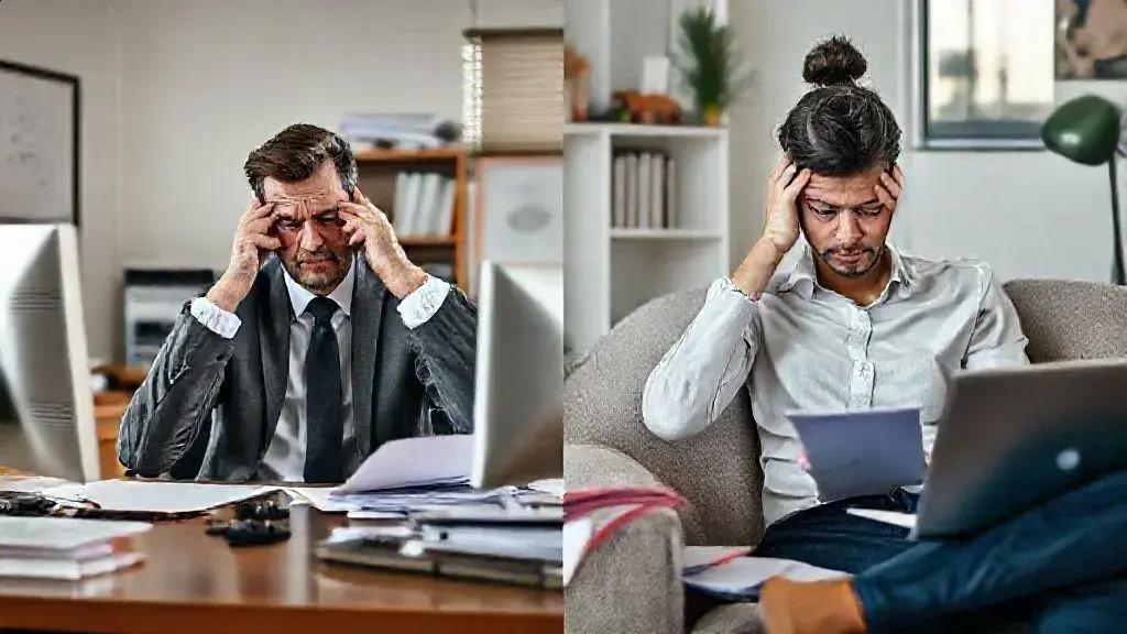 Diferenças entre burnout em empregados e autônomos