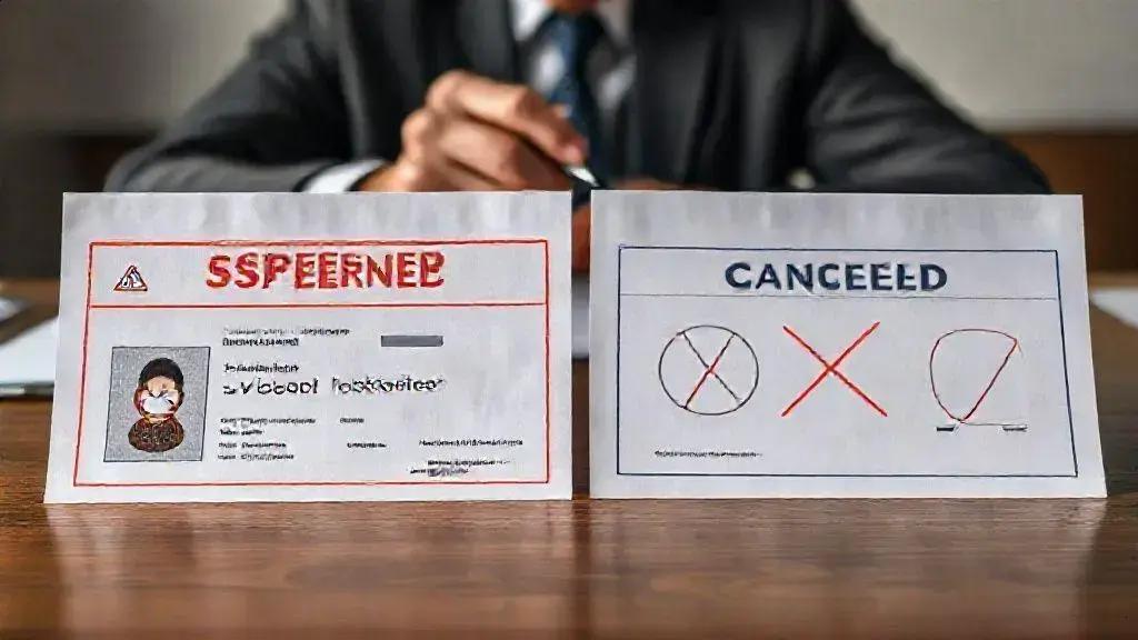 Diferenças entre cassação e suspensão da CNH