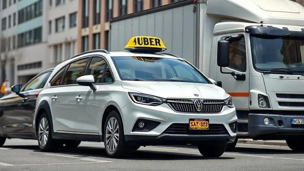 Diferenças entre tipos de veículos: Uber, táxi e caminhão Diferenças entre tipos de veículos: Uber, táxi e caminhão