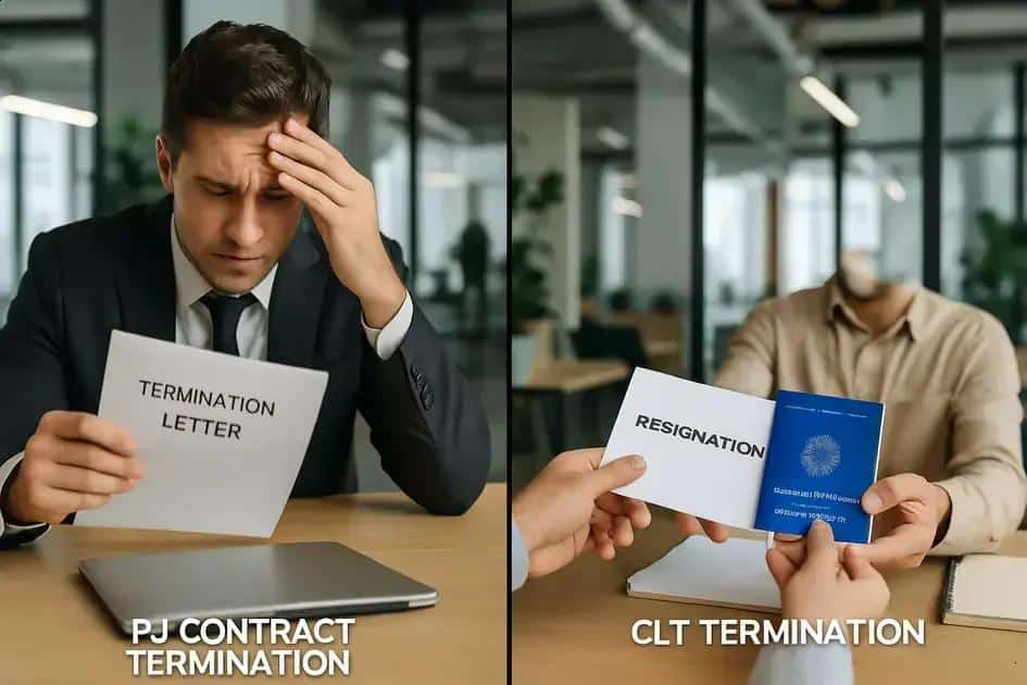 Diferenças entre rescisão PJ e demissão CLT
