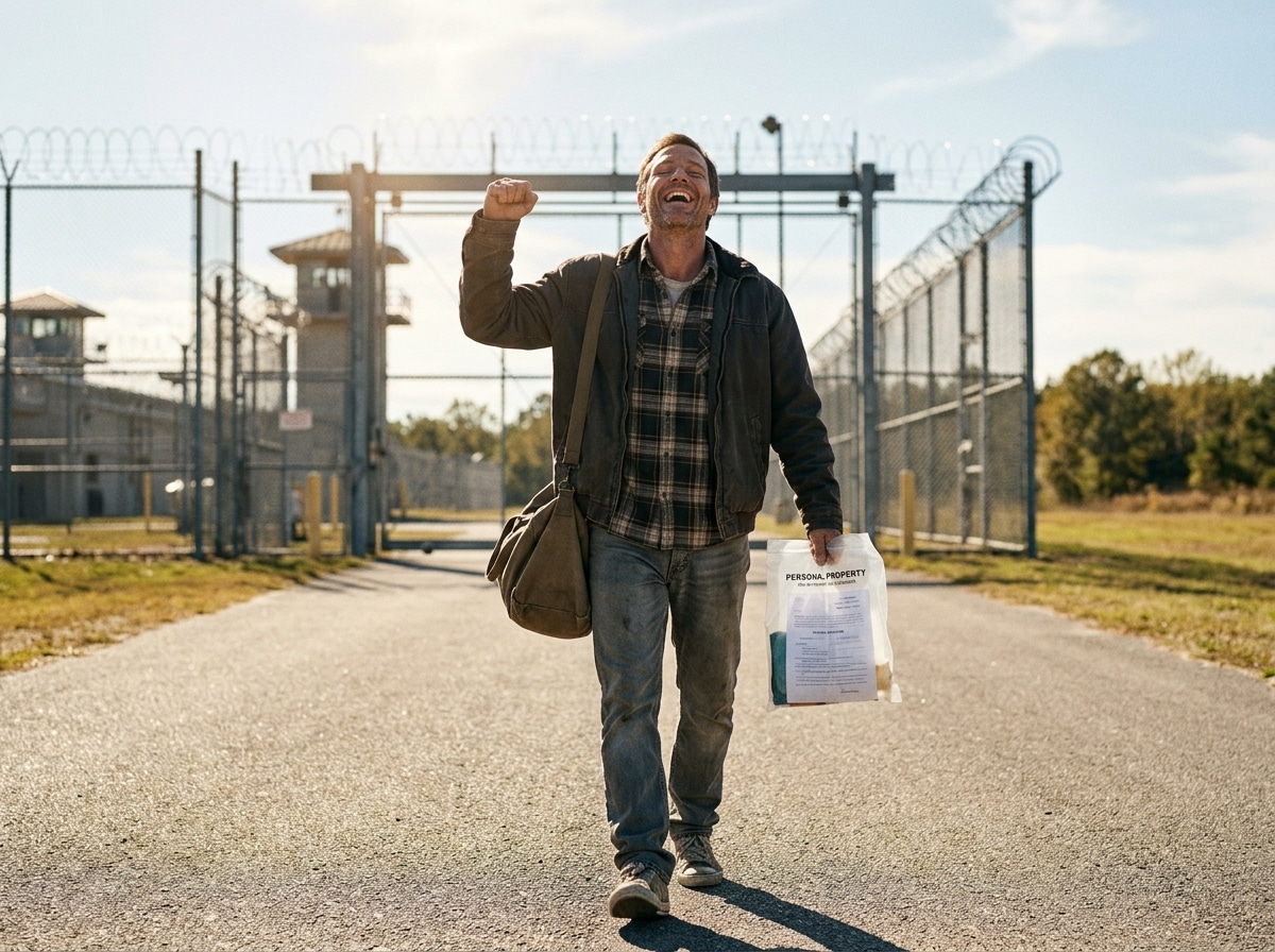homem feliz pois teve a vida regressa limpa pela reabilitação criminal